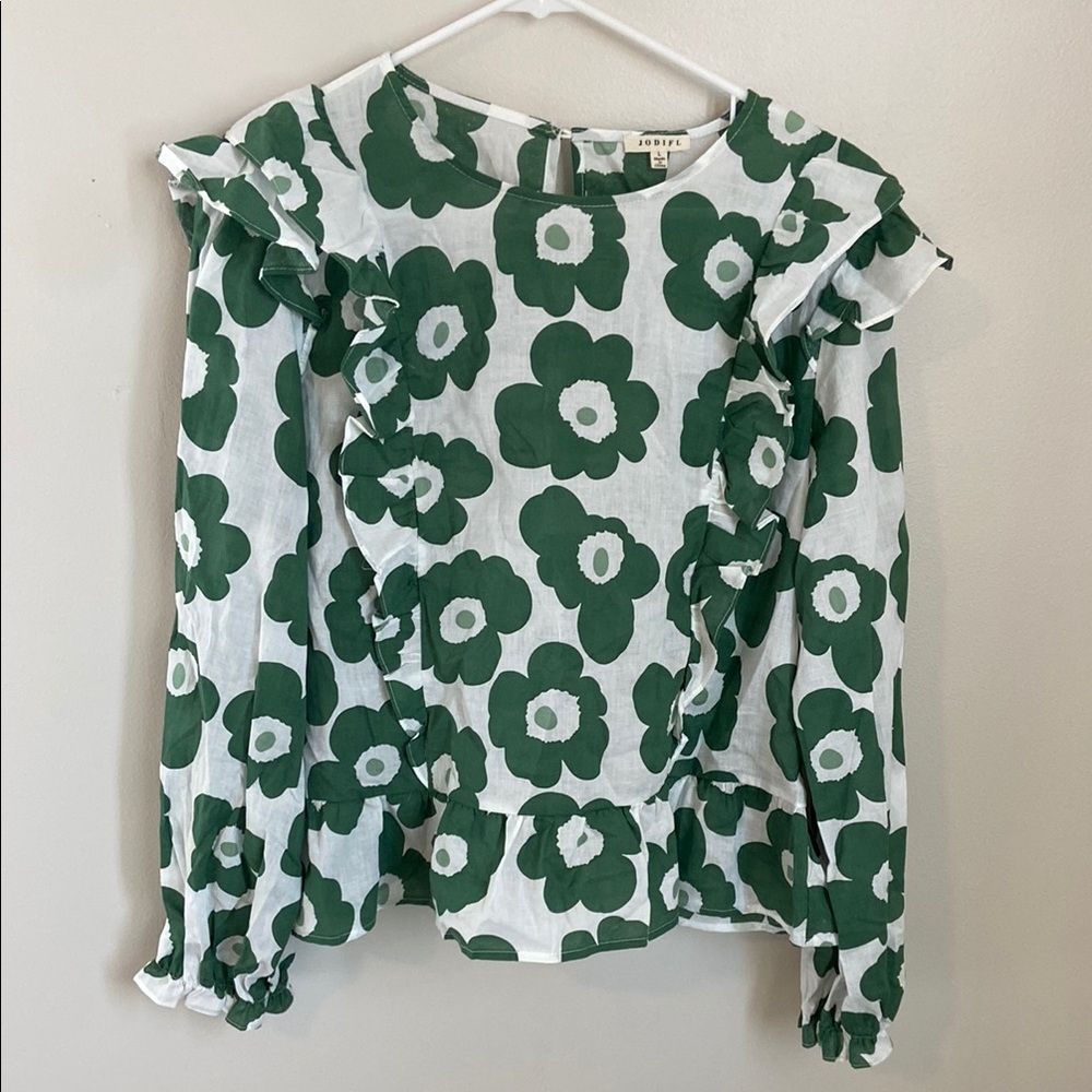JODIFL Green Floral Top